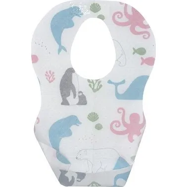 Engangshagesmække 10-pak - Hvid med mønster, 3-lags