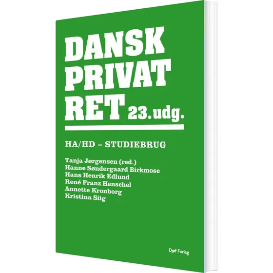 Dansk Privatret HA og HD - Tanja Jørgensen - Djøf Forlag
