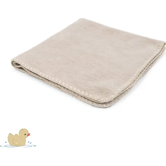 Konges Sløjd Fanga Erba uldfleece babytæppe - Oatmeal Melange