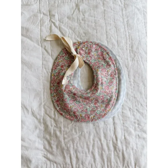 Lalaby Bibi 2-pak hagesmække – Pink Betsy & Blue Gingham