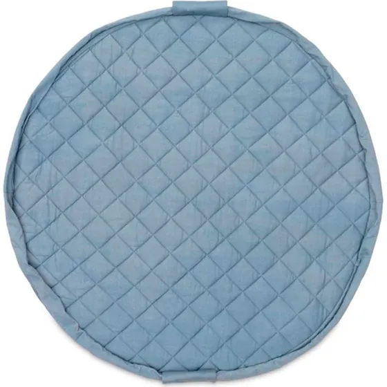 Play & Go Soft Organic 2-i-1 Legetæppe/Opbevaring Dusty Blue