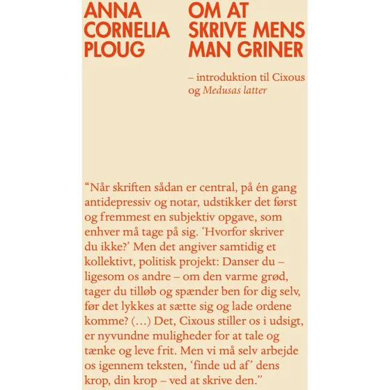 Om at skrive mens man griner - Anna Cornelia Ploug
