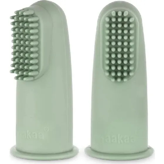 Haakaa Silikone Fingertandbørste – Pea Green