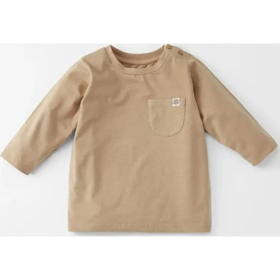 Cloby UV-langærmet bluse Peanut Brown, UPF 50+ (12-24 m)