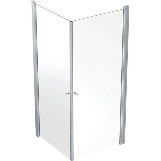 Contura Shower Space brusehjørne, 79x79 cm, klart glas, aluminium