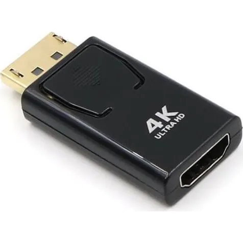 NÖRDIC DisplayPort 1.2 til HDMI Adapter - 4K 30Hz Sort