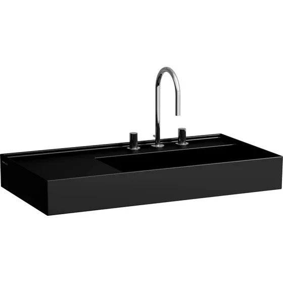 Kartell Laufen håndvask 90x46 cm mat sort, højre
