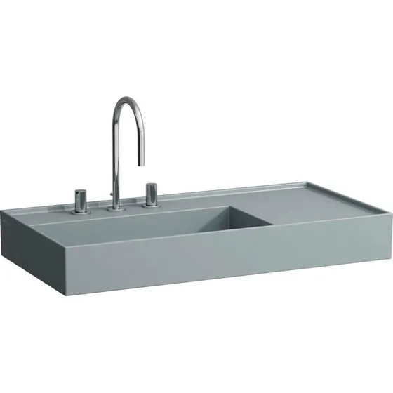 Kartell Laufen håndvask 90x46 cm mat grå venstre