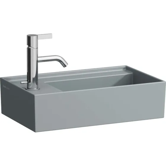 Kartell Laufen håndvask 46x28 cm, venstre, mat grå