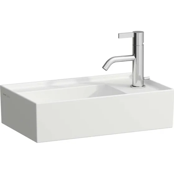 Kartell Laufen håndvask 46x28 cm, højrevendt, mat hvid