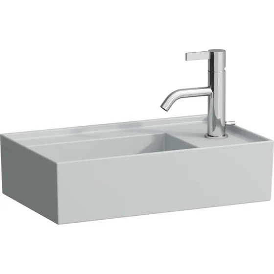 Kartell Laufen håndvask 46x28 cm, højrevendt, mat grå