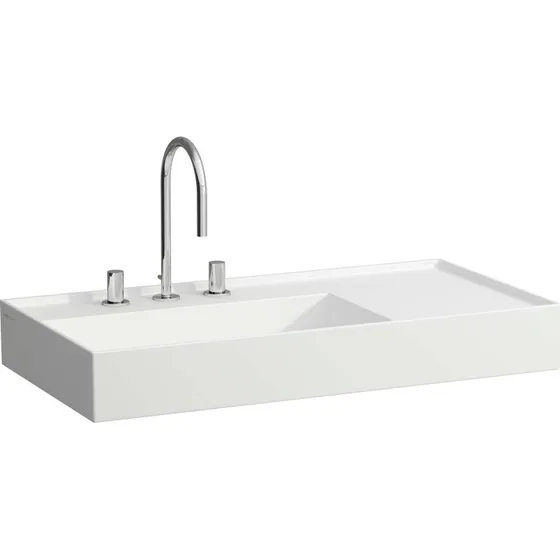 Kartell Laufen håndvask 90x46 cm, venstre, mat hvid