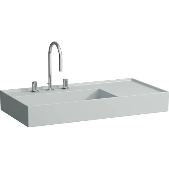 Kartell Laufen håndvask 90x46 cm mat grå venstre