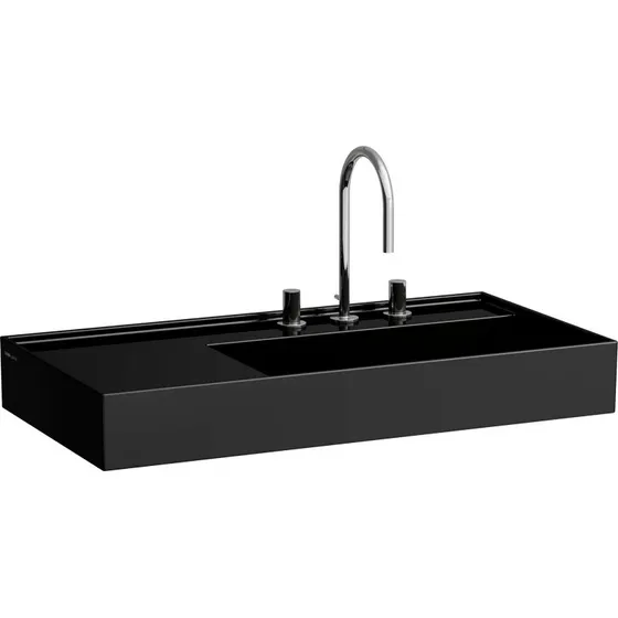 Kartell Laufen håndvask, 90x46 cm, sort, højre