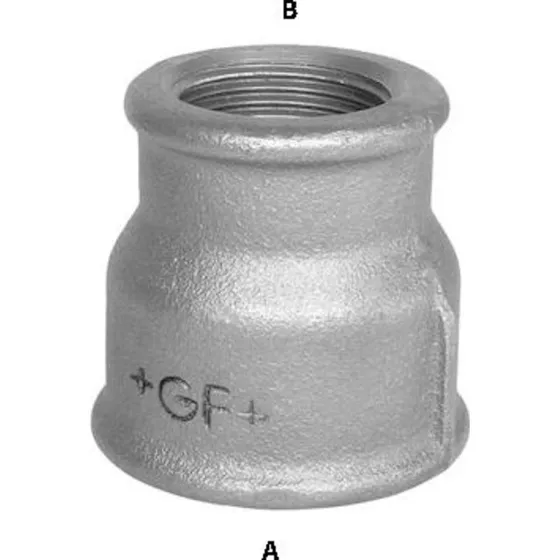 Galvaniseret formmuffe 1/4" x 1/8"