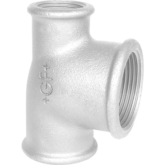 Georg Fischer 90° reduceret tee, galvaniseret 1.1/2-1.1/4-1.1/4''