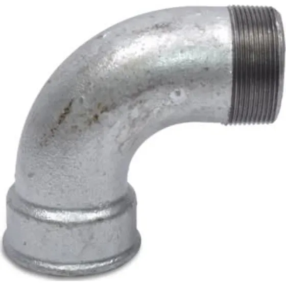 Galvaniseret bøjning, muffe/nippel 1 1/2"