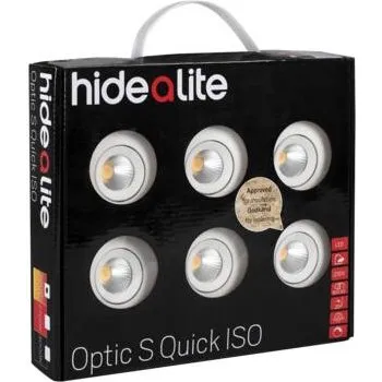 Optic S Quick ISO Kit 6x4,5W 3000K Hvid Downlight