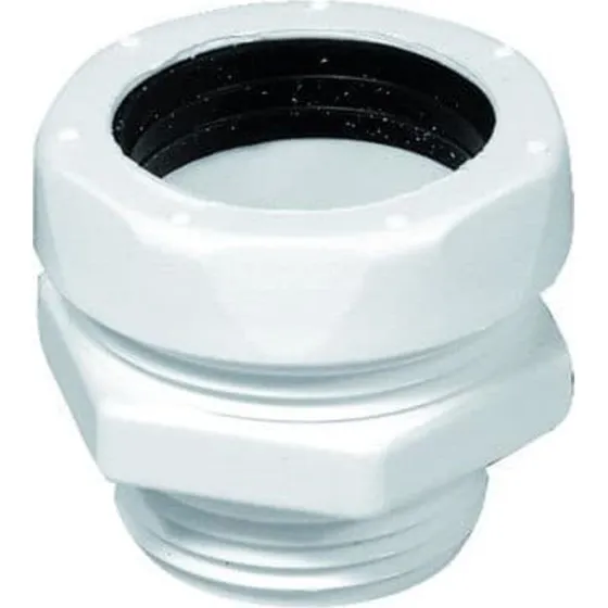 Overgang Ø32 mm x 1" hvid plast - fleksibel kobling