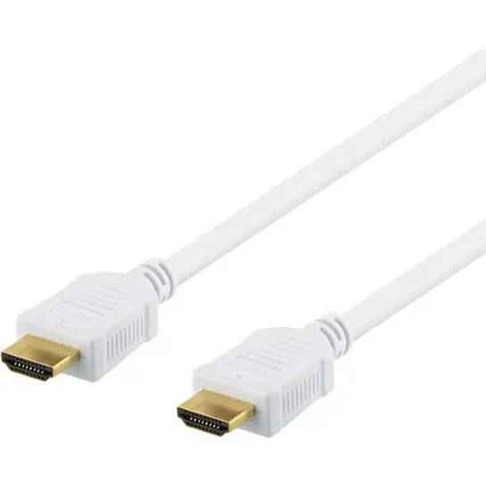 DELTACO High-Speed HDMI kabel, 10m, 4K UHD, hvid
