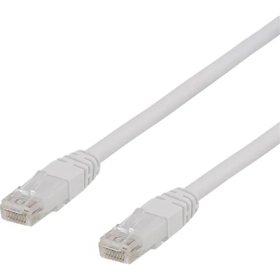 DELTACO U/UTP Cat6a patchkabel, LSZH, 0,3m, Hvid