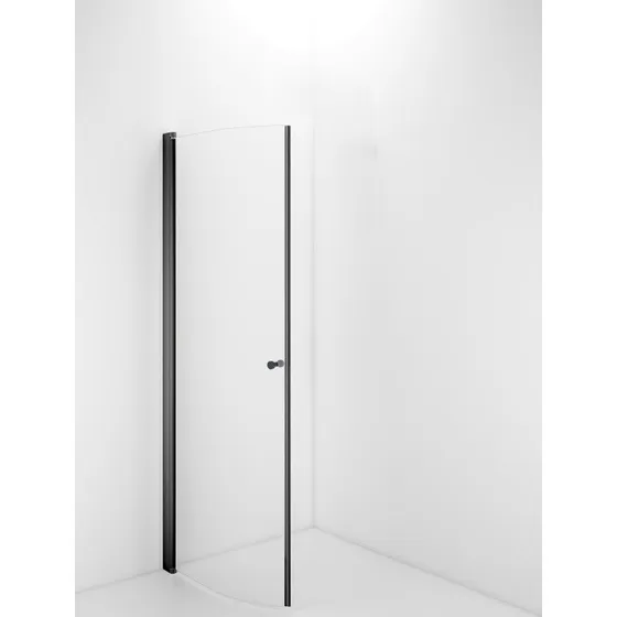 Contura Shower Space brusedør, 73,3 cm, frostet glas, sort profil