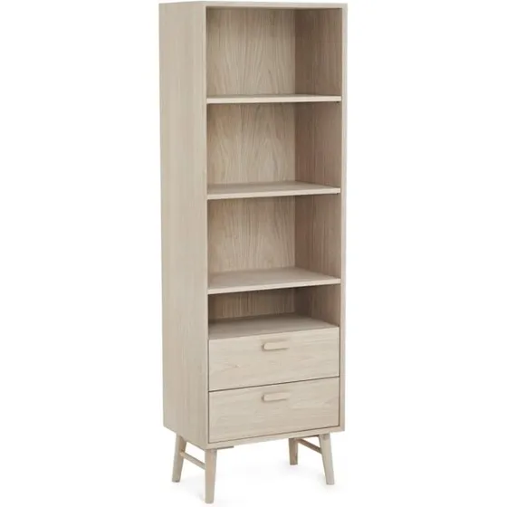 Porto bogreol, naturlig egefiner 187x60x40 cm