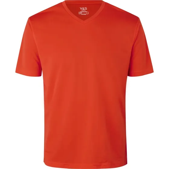 YES Active T-shirt med V-hals - Orange - M