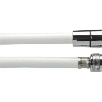 Bruseslange, hvid, glat, 1/2" x 1500 mm
