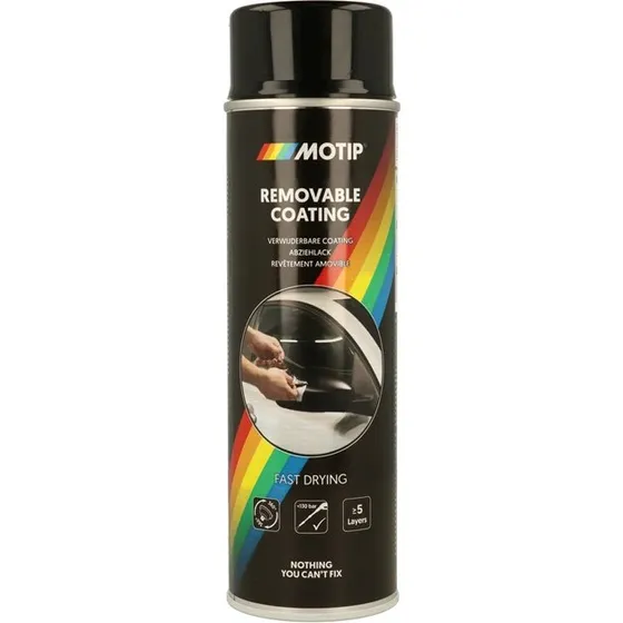 Motip Sprayplast 500 ml – Aftagelig sort coating