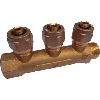 GP Fordelerrør 3/4" med 3 afgreninger 15 mm