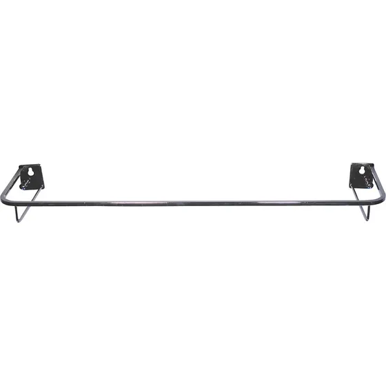 Gelænder i forkromet messing med 2 kroge, 500 x 120 mm
