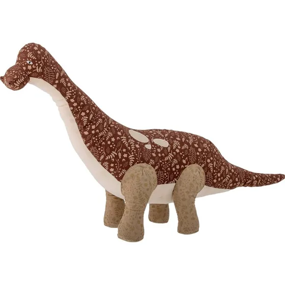 Bloomingville MINI Momo Dinosaur Tøjdyr i Hør, Brun, 50x36 cm