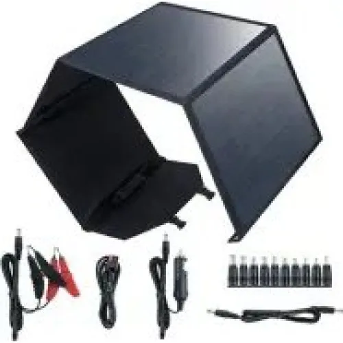 Lakuda Solcellepanel 80W med 2 USB og 18V DC - Solcelleoplader