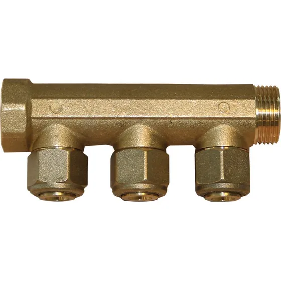 Pettinaroli 3/4'' fordelerrør med 3x1/2'' studse, 15 mm