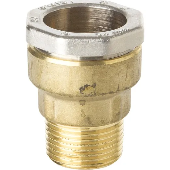 Isiflo overgangsnippel 34mm x 1" i messing