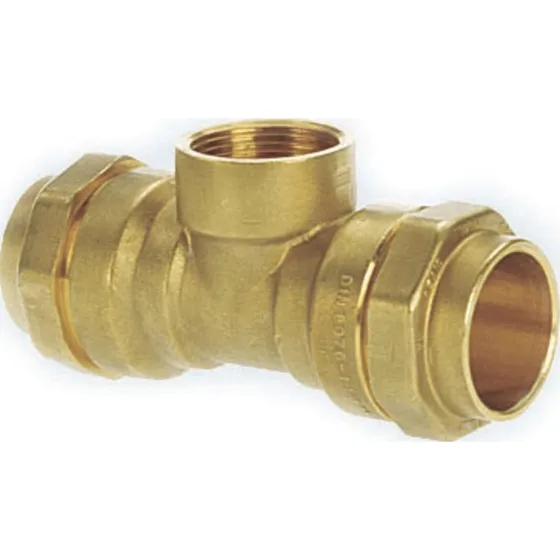Isiflo Tee 32 mm x 1" - Messing rørkobling