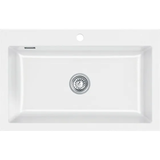 Lavabo Mera 80 køkkenvask - 80x51 cm - Hvid keramik