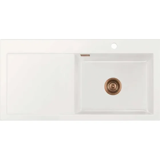 Lavabo Mera 100 SL køkkenvask i hvid keramik, 100x51 cm