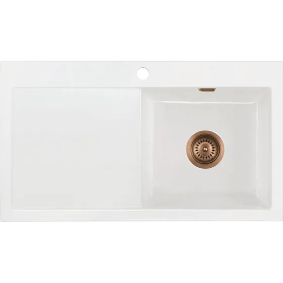 Lavabo Mera 90 køkkenvask i hvid keramik, 90 x 51 cm