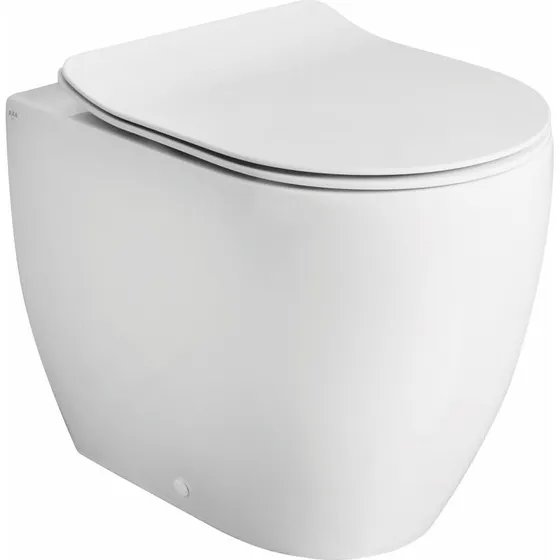 Glomp Back-to-wall toilet, uden skyllekant, mat hvid