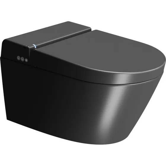 GSI WClean douchetoilet, mat sort, uden skyllekant