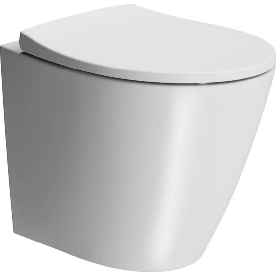 GSI Modo back-to-wall toilet, uden skyllekant, mat hvid