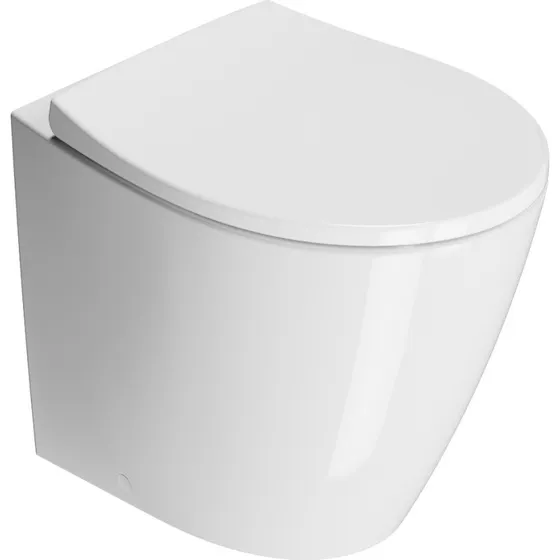 GSI Modo back-to-wall toilet, uden skyllekant, hvid