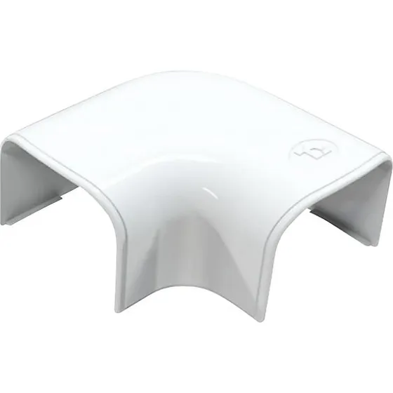 T75-H 90° Flad vinkel 78x58 mm, hvid RAL 9010
