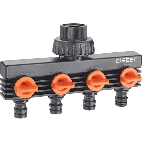 Claber 4-vejs fordeler med 3/4" tilslutning