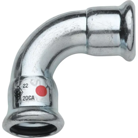Turbo Steel 18 mm bøjning 90° muffe/muffe