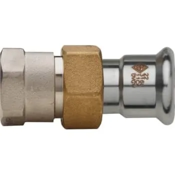 Turbo Inox Union Muffe/Muffe 28 mm x 1" - Rustfrit stål