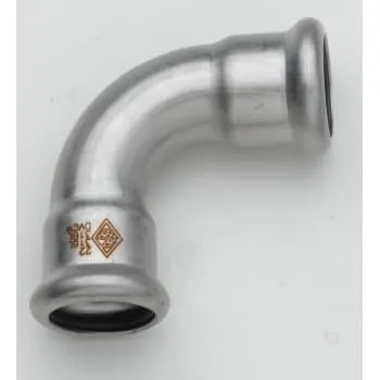 Turbo Inox 28 mm bøjning 90° muffe/muffe