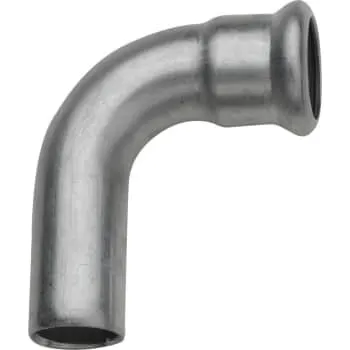 Turbo Inox 28 mm 90° bøjning muffe/nippel